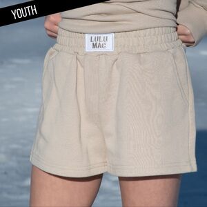 Lulu Mac Kids Sand Terry Cloth Shorts